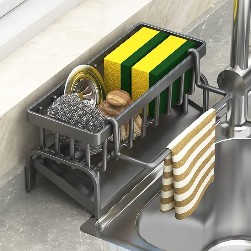 Kitchen Shelf Cleaning Cloth Storage Draining Rack Household Detergent Sponge Rack Water Sink Water Sink kitchen