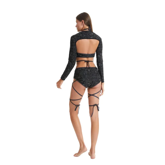Reflective Holographic Bikini 3 Piece Set 6