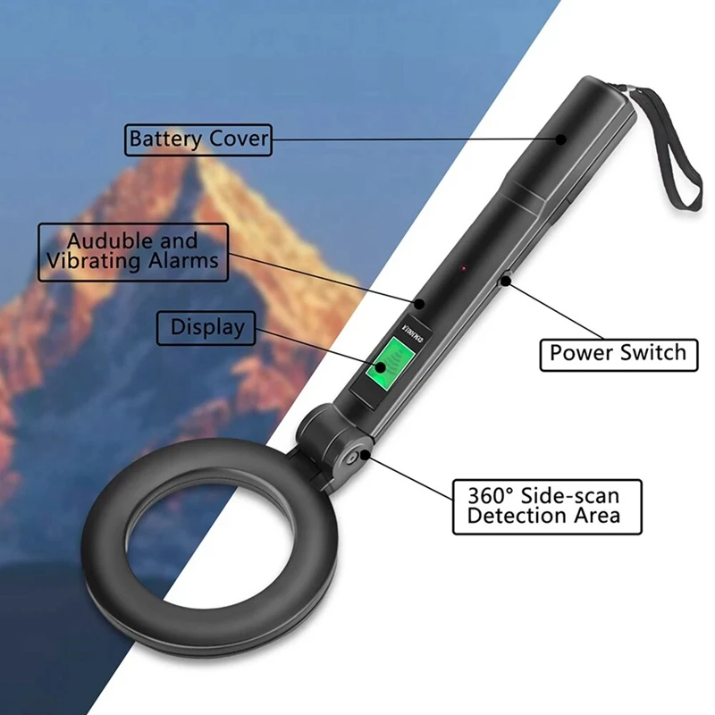 DM3005A Professional Metal LCD Detector Handheld Pinpointer Alarm High Sensitivity Scanner Security Checker Finder Durable
