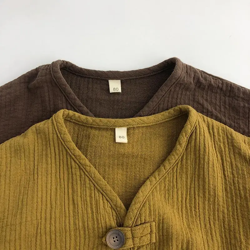 Retro Children Autumn Cotton and Hemp Jacket - Uniqwear