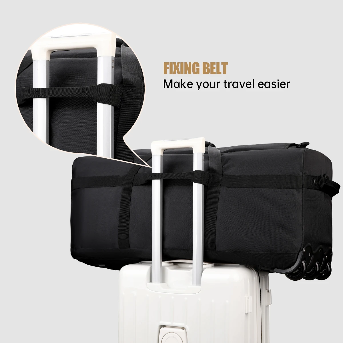 Student Quilt Storage Bag, Large Capacity, for University and High School Students, for Starting School, for Storing Clothes, Quilts, Luggage Bag with Wheels