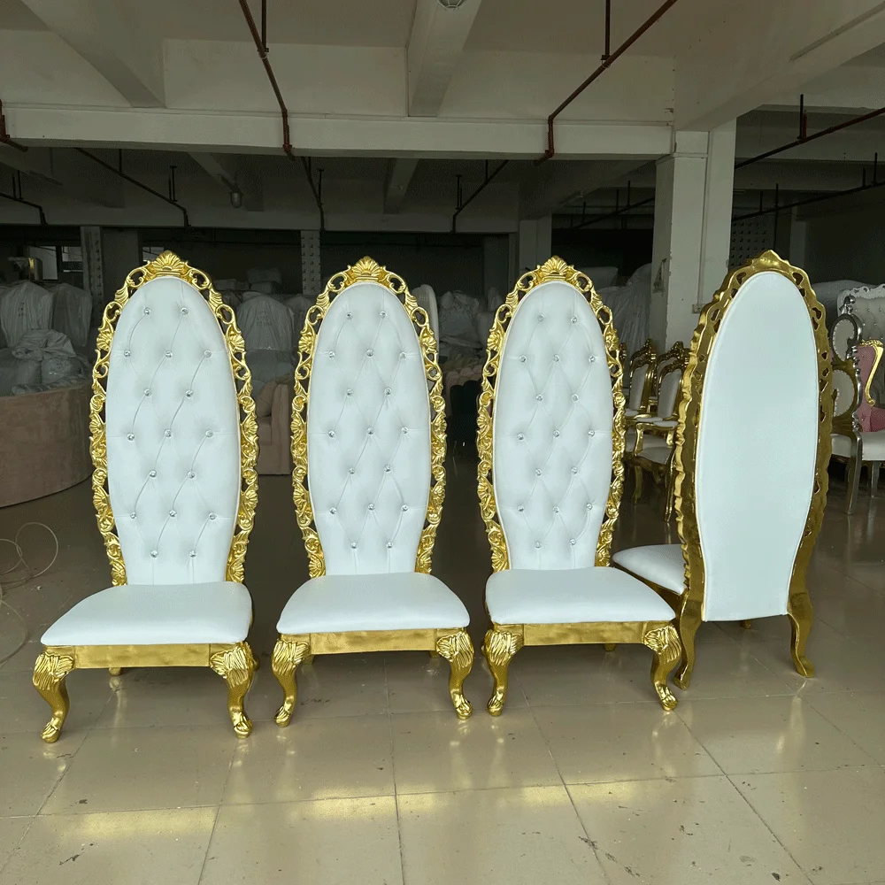 2pcs Beautiful Stylish Event Funiture Luxury Silver Throne Chairs For Party Evnet Wedding