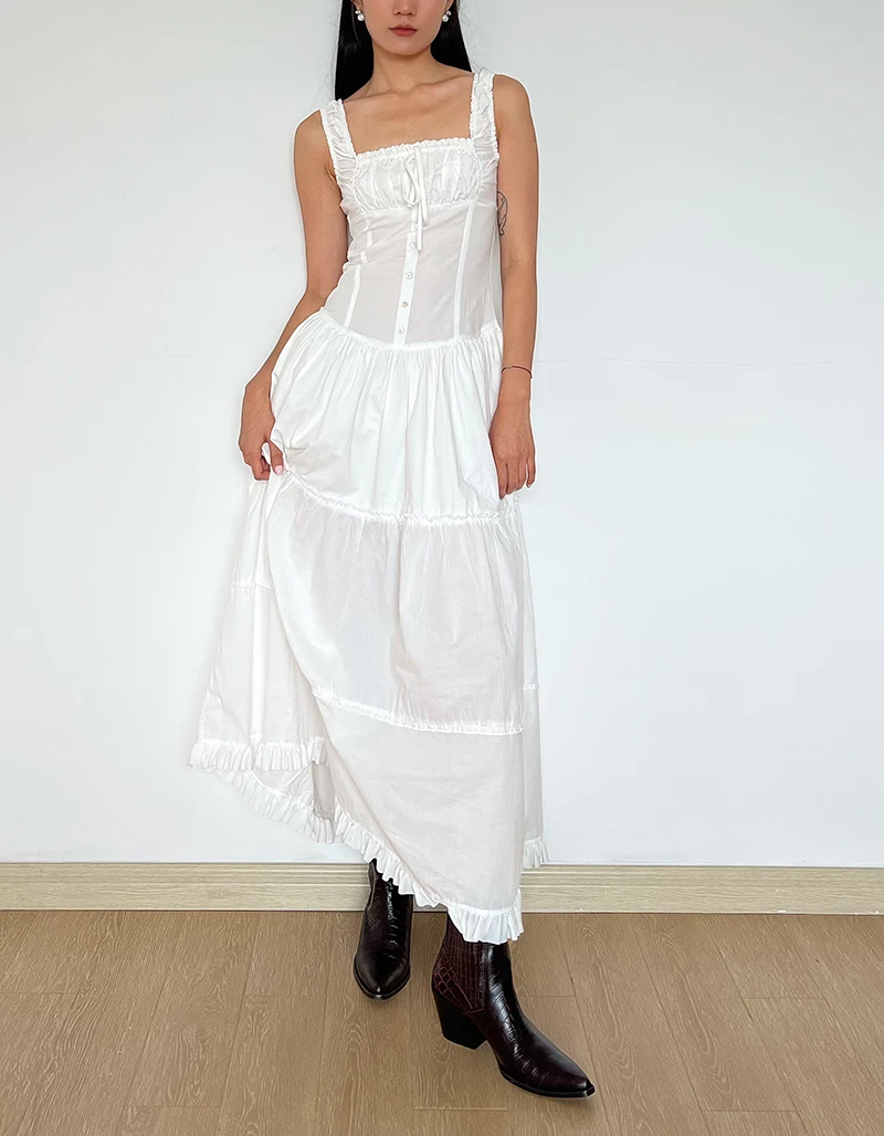 knee length dresses for ladies Christabelle Ruffle Maxi Dress