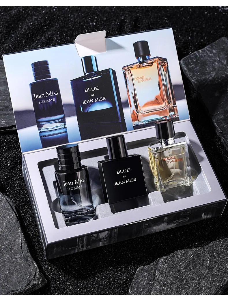 Men’s 3-Piece Empty Perfume Bottle Gift Set – Premium Refillable Glass Bottles with Ele... - SKU PBGS1235 - UGI Packaging