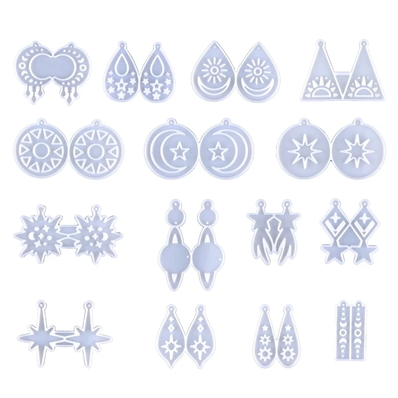 

Diy Astronomical Round Moon Star Earrings Mold Crystal Irregular Keychain Pendant Mold for Jewelry Making