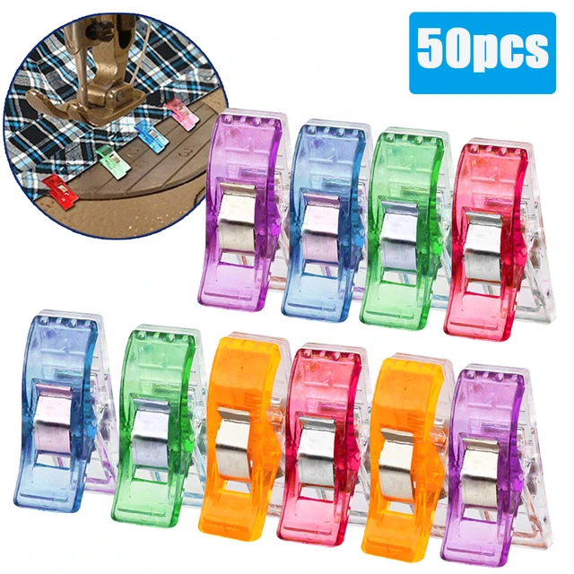 25/50pcs Multi-purpose Sewing Clips Colorful Binding Clips Plastic