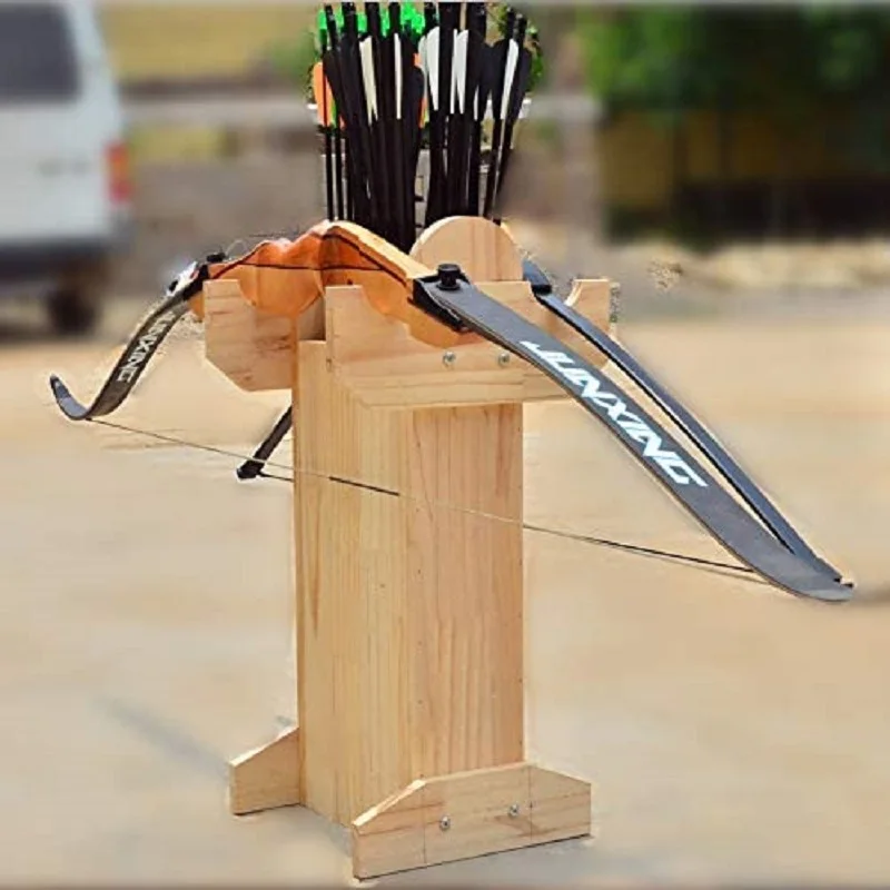 

Traditional recurve Composite Solid Wood Bow and Arrow Stand, Floor-Standing Vertical Exhibition, Archery Hall, Amusement Park S
