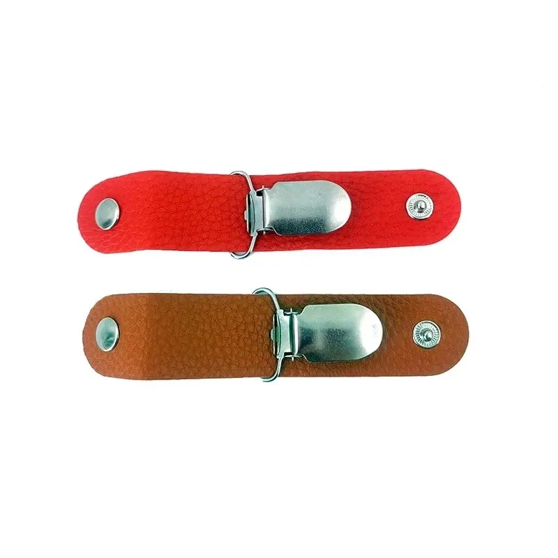 sourcing map Clip per cappello da viaggio in pelle PU clip per cappello da donna borsa bagagli all'aperto viaggio cappello compagno, Albicocca, 125x28mm