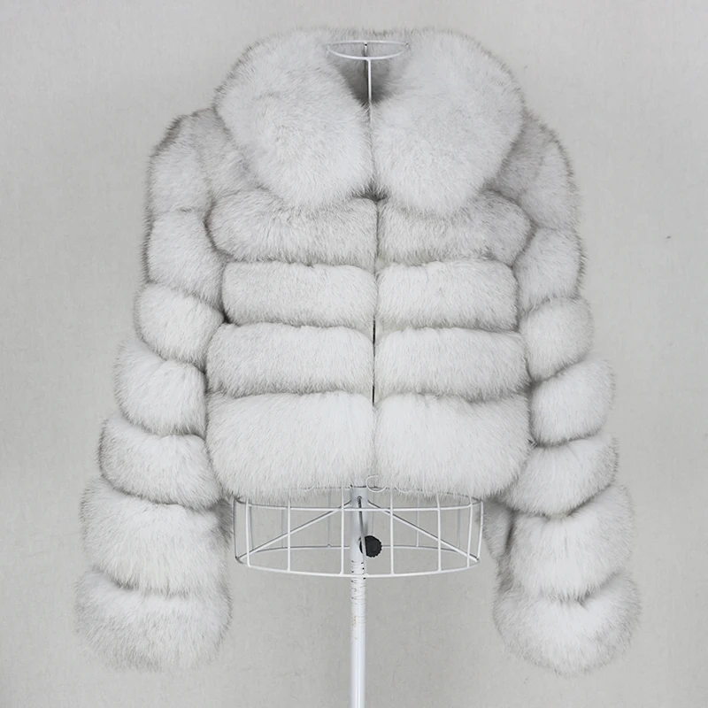 OFTBUY 2022 Luxury Real Fur Coat Winter Jacket Women Natural Fox Fur Outerwear Thick Warm Turn-down Collar Zipper Streetwear