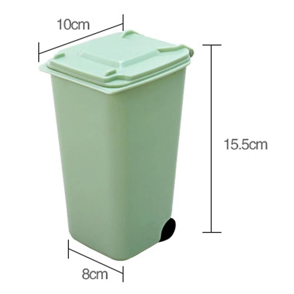 Mini Desktop Trash Can Garbage Storage Box with Cover Living Room Coffee Table Small Paper Basket Plastic Garbage Bag trash can,desktop trash can