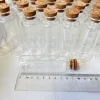 10/24 Pcs 45ml Glass Jars Cork Stopper Tiny Bottles Clear Mini Containers Herb Storage DIY Craft Supplies Memory Jars Room Decor 3