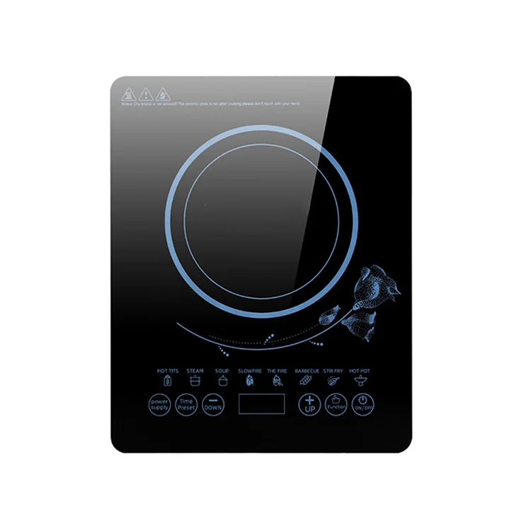 Factory Price Electric Stove, Single Burner LED 2200W Button Cooktop Household Induction Cooker/