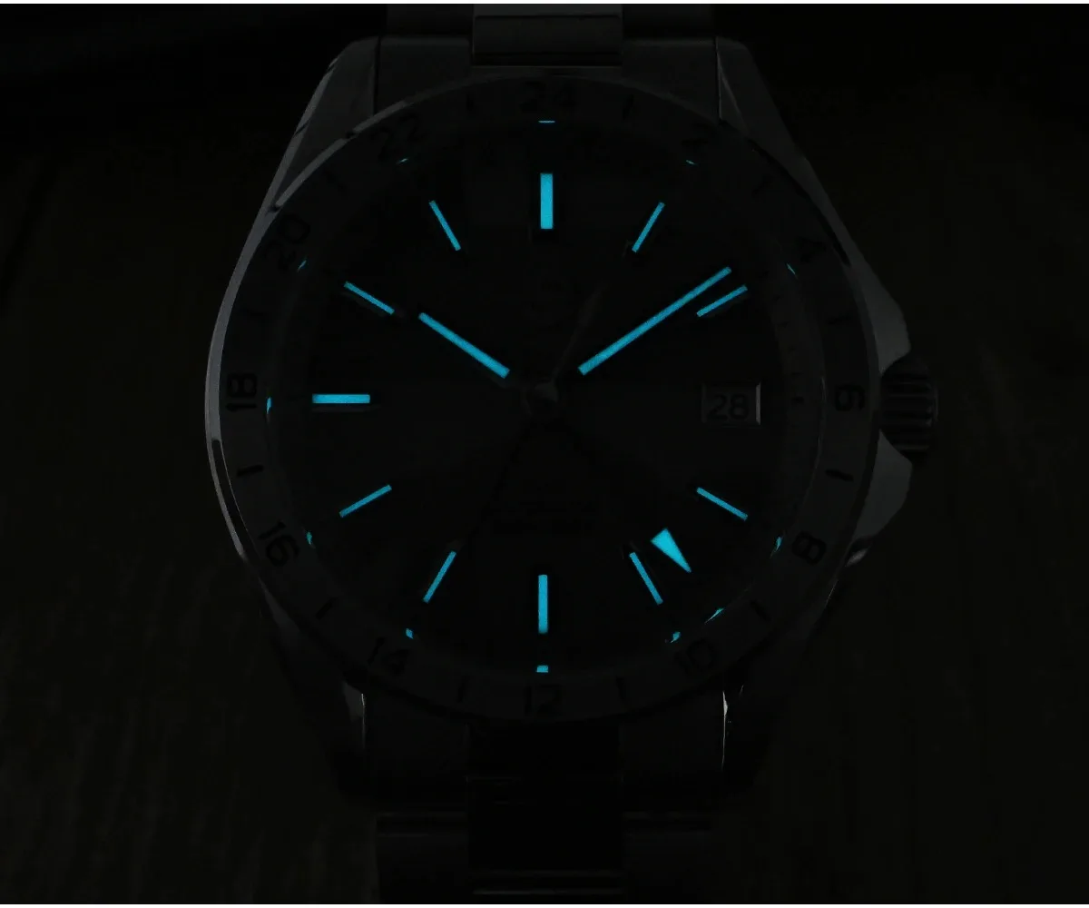 San Martin Men GMT Watch 39mm Automatic Mechanical Wristwatch 10ATM Waterproof Luminous Sapphire NH34 Desert Texture Dial - Image 3