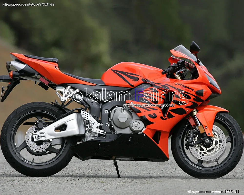 

Newest Fairing For Honda CBR600RR 2005 2006 CBR 600RR F5 05 06 Orange Black ABS Plastic Fairing (Injection molding)