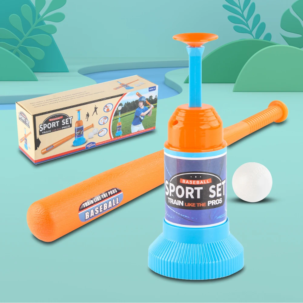 Kids Baseball Pitcher Machine Retractable Kids Baseball Pitching Machine Portable Hitting Tee Set for Indoor Outdoor