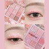 New Nine-color Eyeshadow Palette Glitter Pearly Matte Pigment Eye Shadow Long Lasting Sweet girl Peach makeup Cosmetic 2