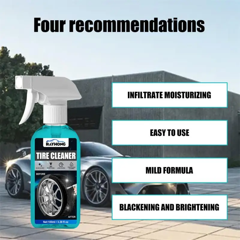 Tire Rim Cleaning Tool Universal Wheel Cleaner 100ml Portable Tire Retreading Spray
