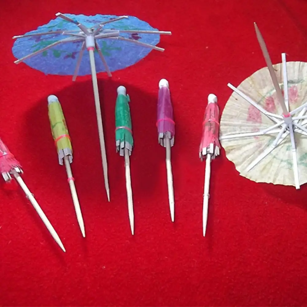 Umbrella Drink Sticks 50 Pcs Paper Cocktail Parasols Mini Umbrellas Drinks Picks Wedding Party Sticks