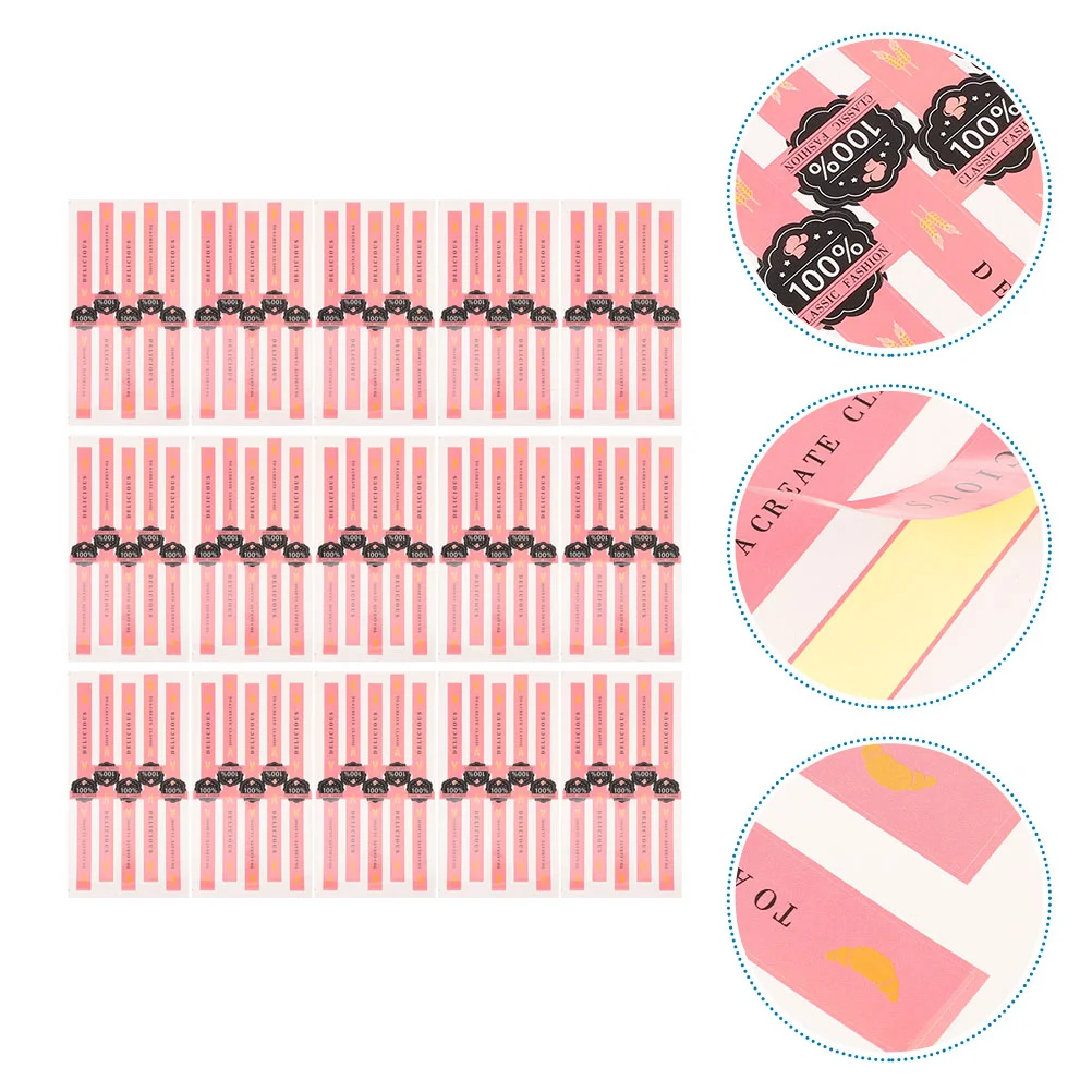 

Ganazono Hand Made Lollipop Sealing Sticker 100Pcs Self Adhesive Seal Paper Labels