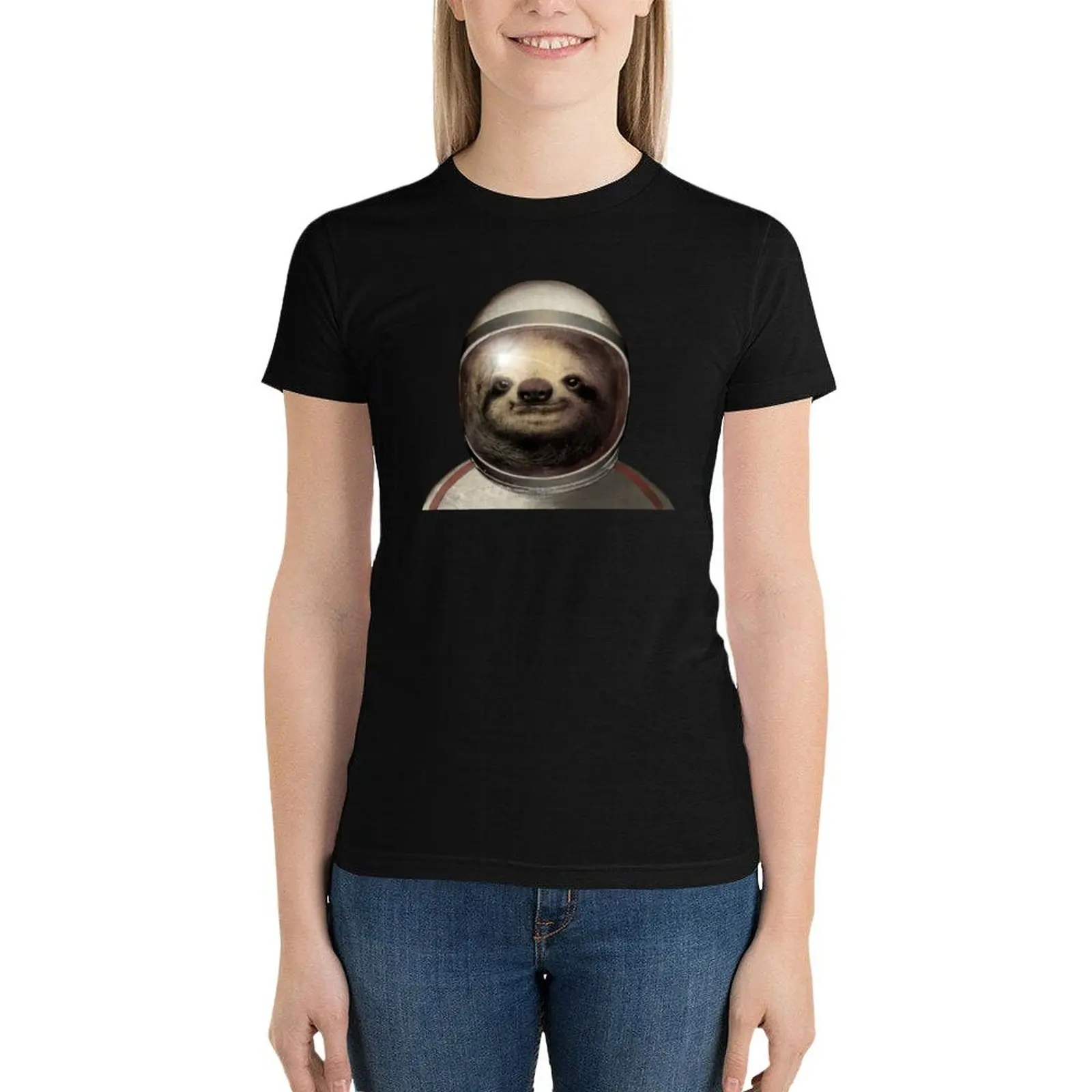 

Space Sloth T-Shirt summer tops tops Women clothes