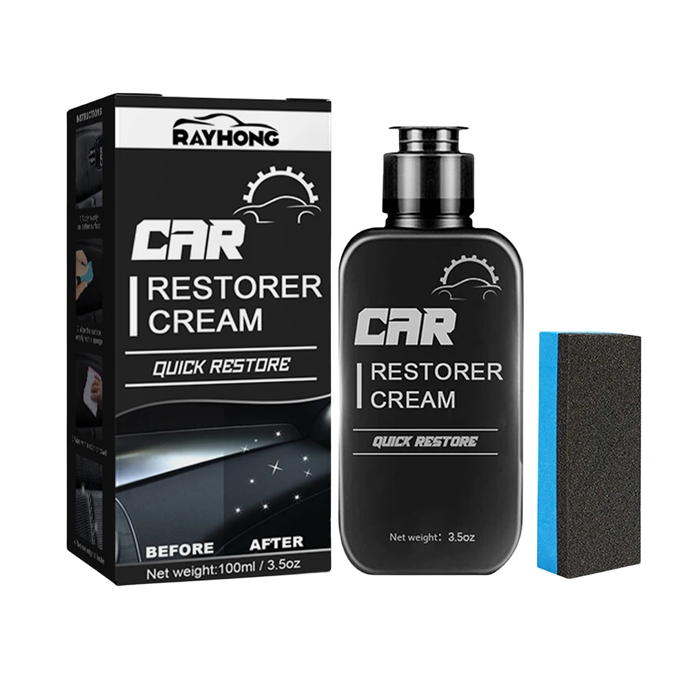 Plastic Parts Retreading Agent 100ml Car Plastic Parts Refurbish Agent Refreshing Coating Kit Car Interior Accessories