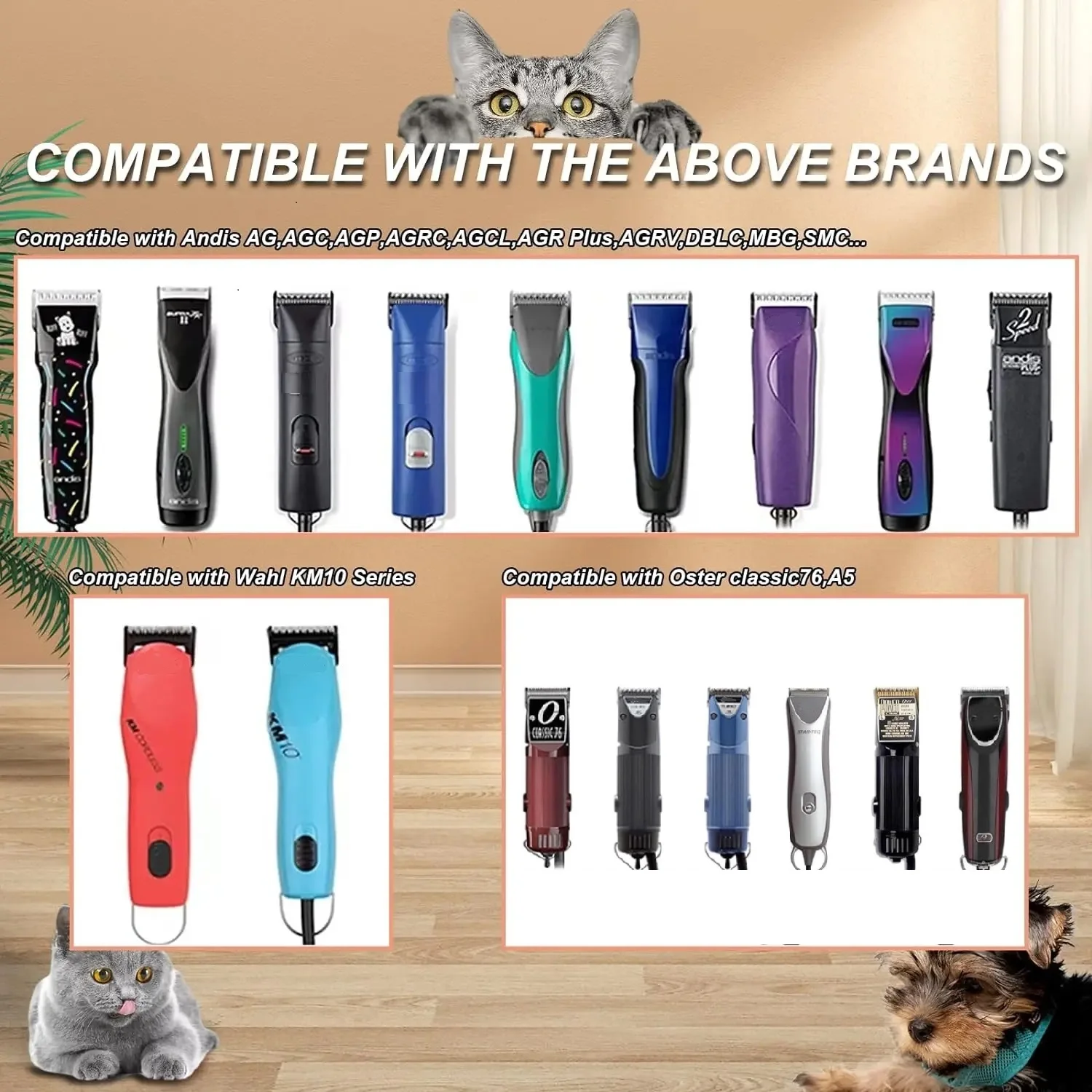 Pet Grooming Clipper Dog Replacement Ceramic Blade For Andis /Oster A5 A6 Golden A5 Turbo A5 Power Max PowerPro Ultra/Wahl KM Series