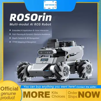 Veicolo robotico Hiwonder ROSOrin ROS2 con visione AI multimodale, supporto per modelli di grandi dimensioni, navigazione SLAM e trazione mecanum