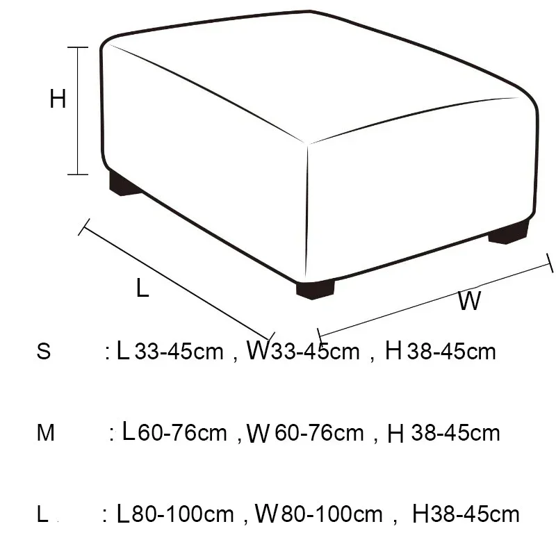 1db Alkalmazkodó m Török coverpolar polár Zsámoly fedezze tömör színben all-inclusive Lábtartó slipcover számára Eleven szoba haza dekor