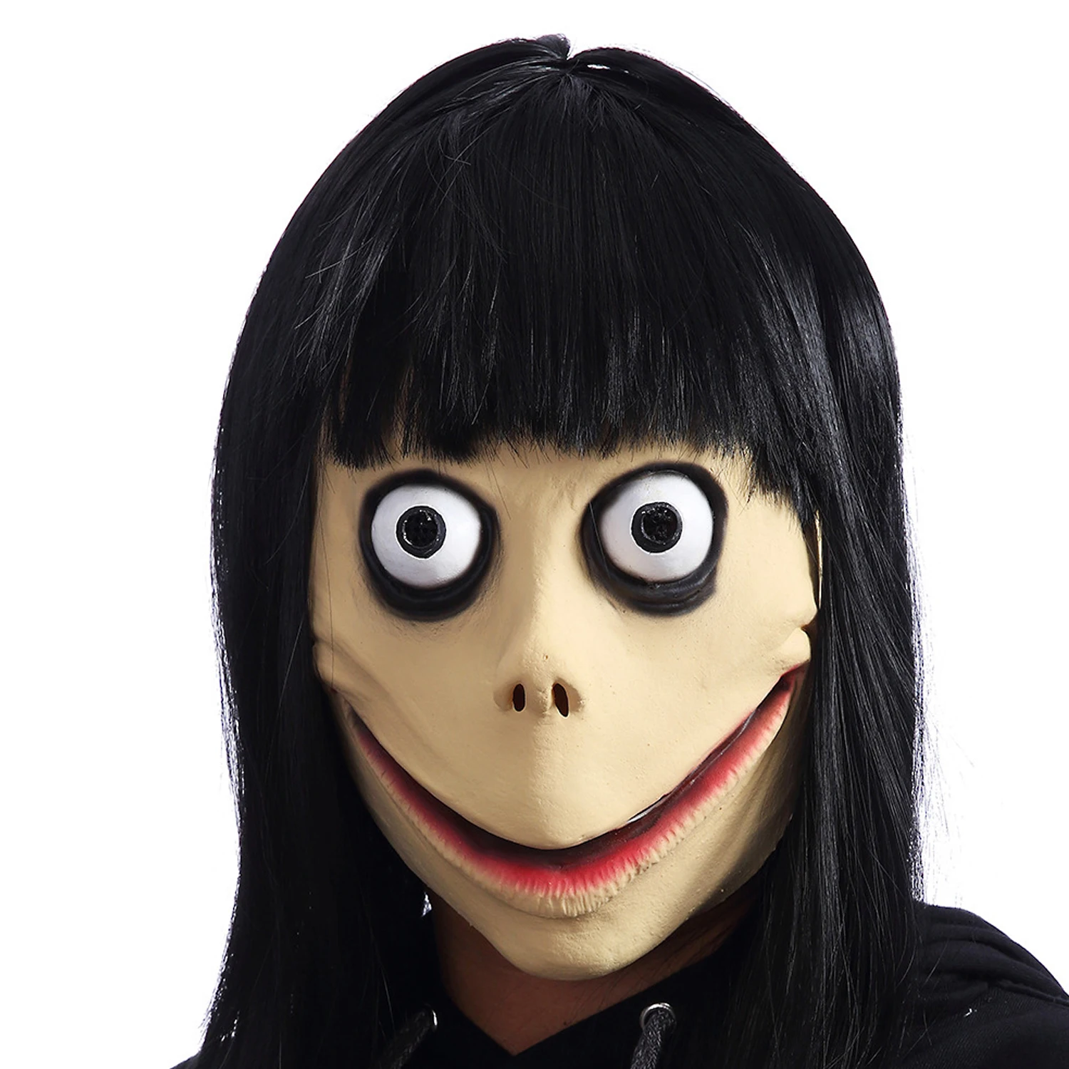 Scary DEATH GAME MOMO Mask Full Face Latex Terror grimace masks Horror