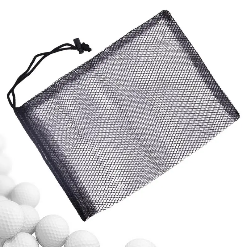 

Сумка для мяча для гольфа, прочная нейлоновая Сетчатая Сумка со скользящим шнурком и замком, нейлоновая Сетчатая Сумка на шнурке для мячей для гольфа