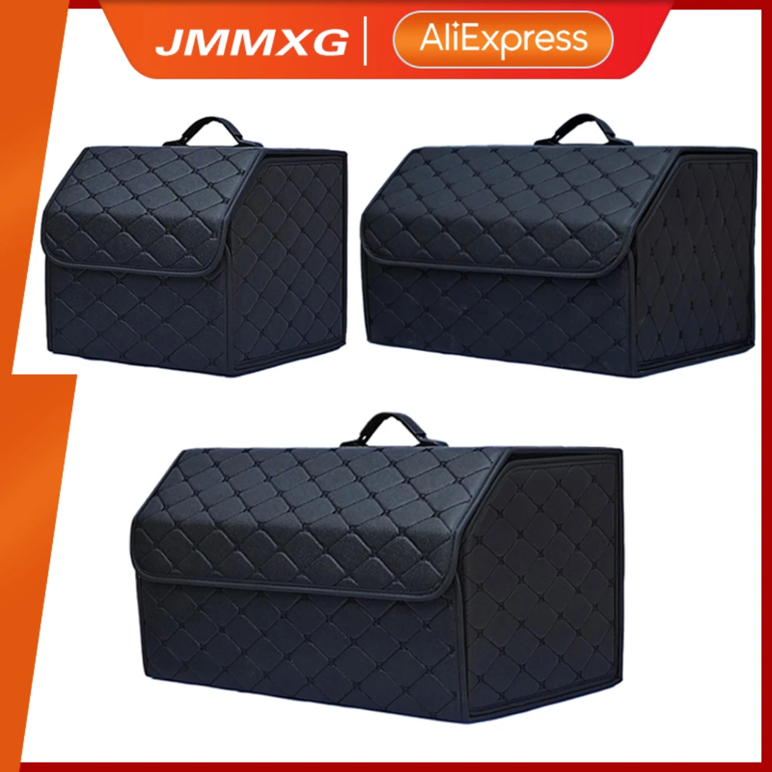 Car Storage Box Leather Trunk Organizer Tidying Large Capacity Multiuse