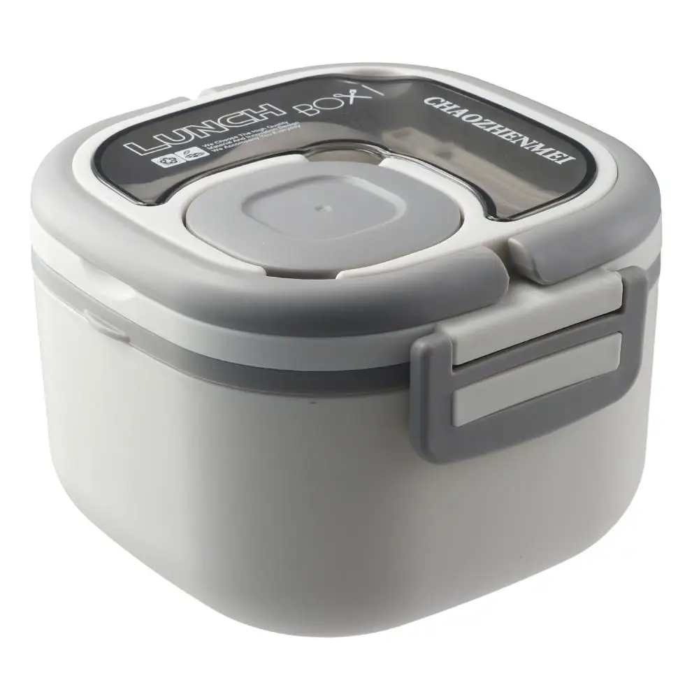 Plastic Student Lunch Box Large Capacity with Cutlery Sauce Box Microwavable Insulated Lunch Box,Plastic/Stainless Steel