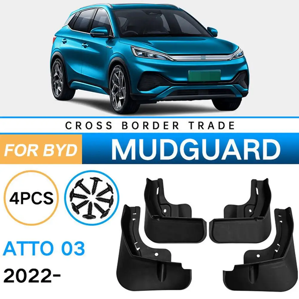 

Автомобильный Фендер для Yuan Plus Atto 3 EV 2022-2023, автомобильное Грязевое колесо, автомобильная защита от грязи, передние противогрязевые щитки, аксессуары, брызговики, задние щитки E1H1