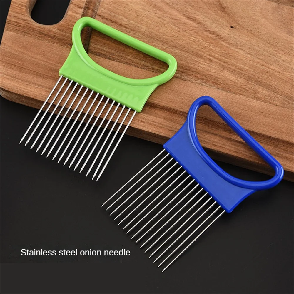Vegetable Slicer Onion Tomato Holder Hand Held Easy Slicer Cutter Aid Potato Fruit Vegetable Tools Kitchen Accessories
