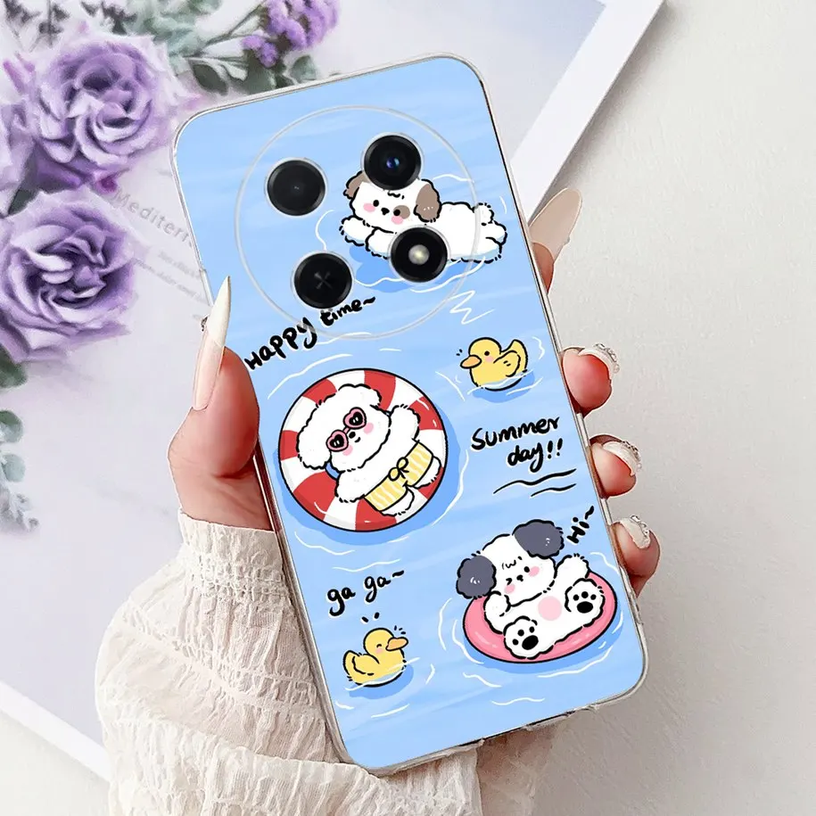 Cute Cartoon Cat Marble Soft Silicone Case - 2025 Edition