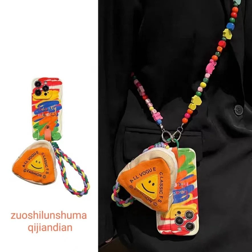 

Rainbow Oil Painting Small bag Apple 14promax Phone Case 2023 Cute iPhone 13 Crossbody Block Chain 12 Creative 11 Phone Case