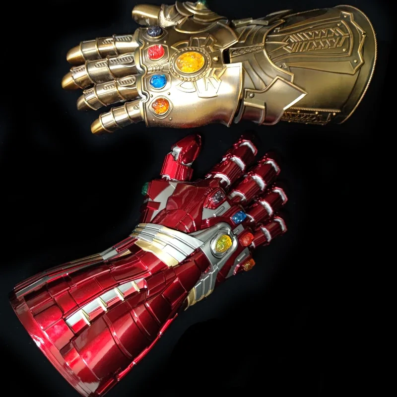 Avengers Iron Man Thanos Infinity Gauntlet Gk Metal Statue Action Figurine Decorazione Modello Da Collezione Giocattoli Figure Regalo
