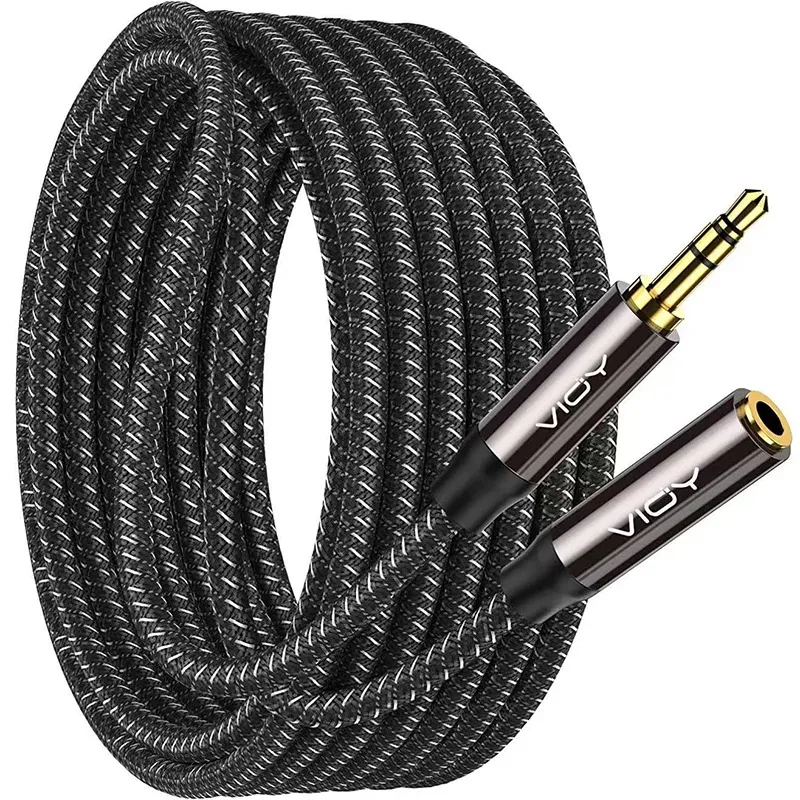 3,5mm AUX Stereo-Audio-Verlängerungskabel Stecker auf Buchse - Universelles Aux-Kabel für Kopfhörer, Handys, iPads, Tablets & Mediaplayer