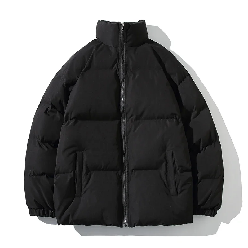 

Streetwear Oversize Stand Collar Warm Women's Winter Jacket Solid Color Parka Fashion Casual Winter Coats For Woman