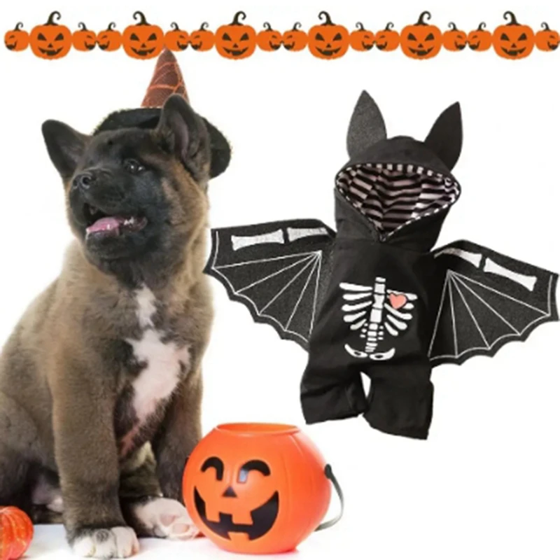 Fledermausflügel Hundekostüm Für Halloween – Verstellbar Für Mittelgroße & Große Hunde