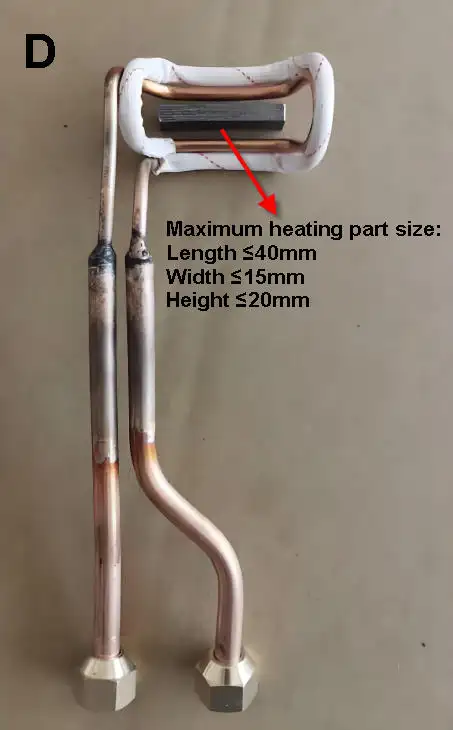 Opening U-Shaped Copper Induction Heating Coil Metalworking Welding Brazing Metalworking Heating Head for Industrial Use - Image 13
