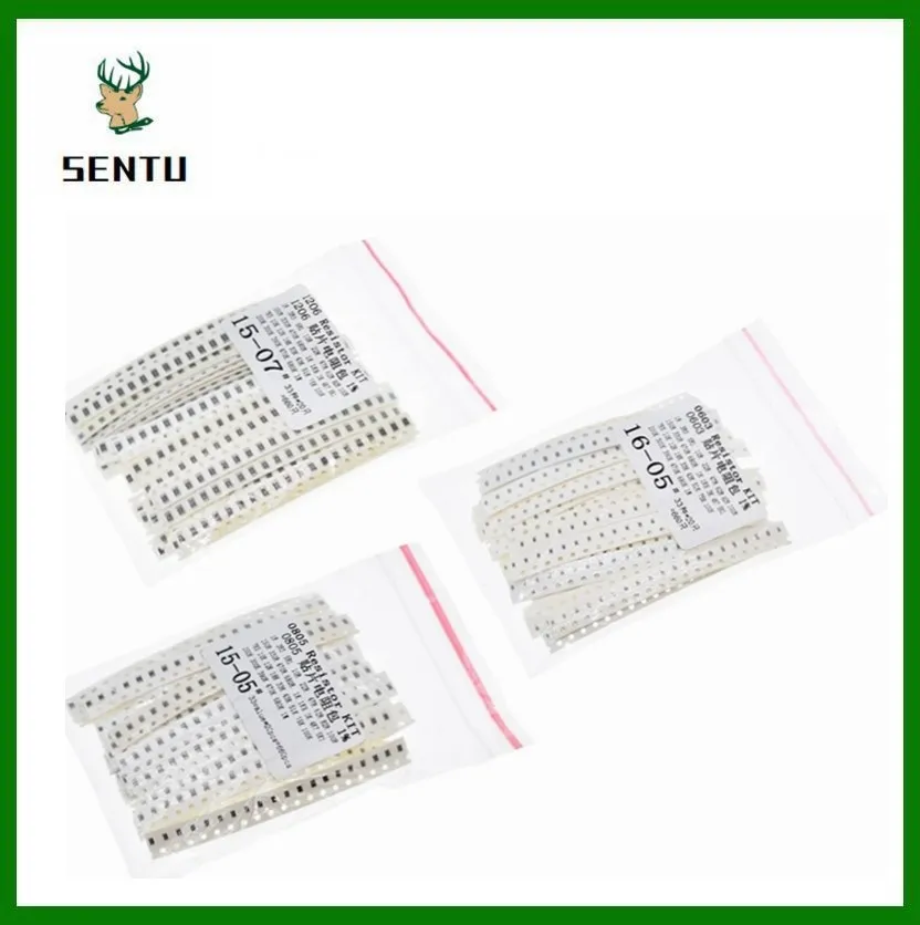 

4000PCS 720PCS 660PCS 200PCS 0402 0603 0805 1206 1210 2512 SMD Resistor Kit igmopnrq Assorted Kit 10K 100K 1K 1R 100R 220R 1% 5%