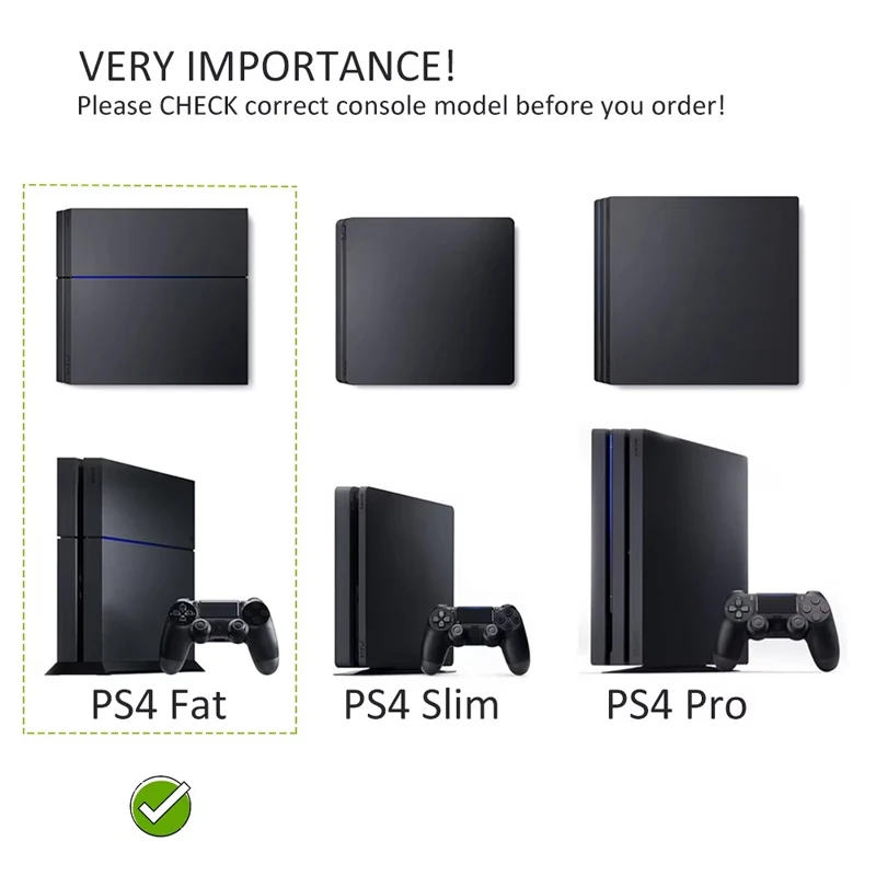 PS4 Fat 콘솔 미끄럼 방지 스탠드용 DATA FROG 수직 스탠드