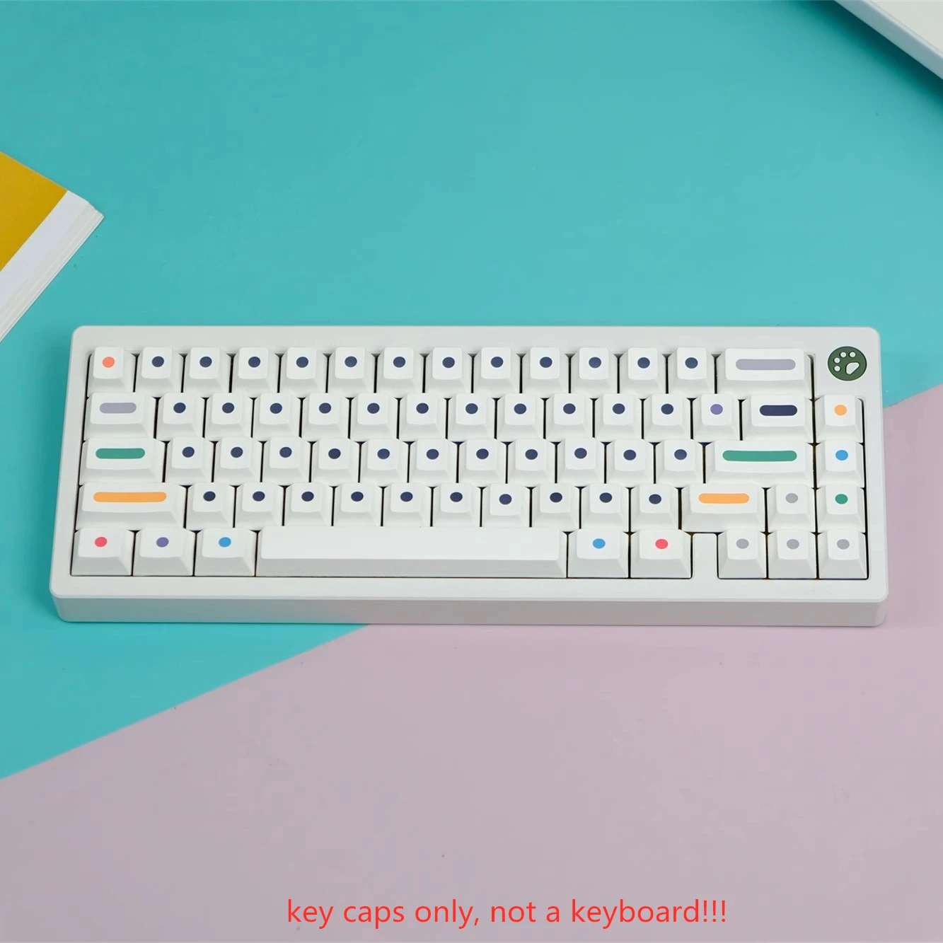 クローンgmkdotsキーキャップセット、pbt、染料サブベッド、チェリー