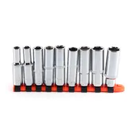 3/8 Inch Drive 8-16mm Long Socket Set Power Accessories with Plastic Rack Color Send Randomly for Home Improvement Car Repair 2