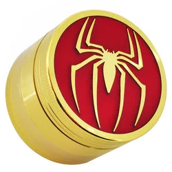 Premium 4-Layer Metal Herb Grinder - Manual Spice & Tobacco Mill Cutter, Gift for Men in Golden Black Finish (Golden)