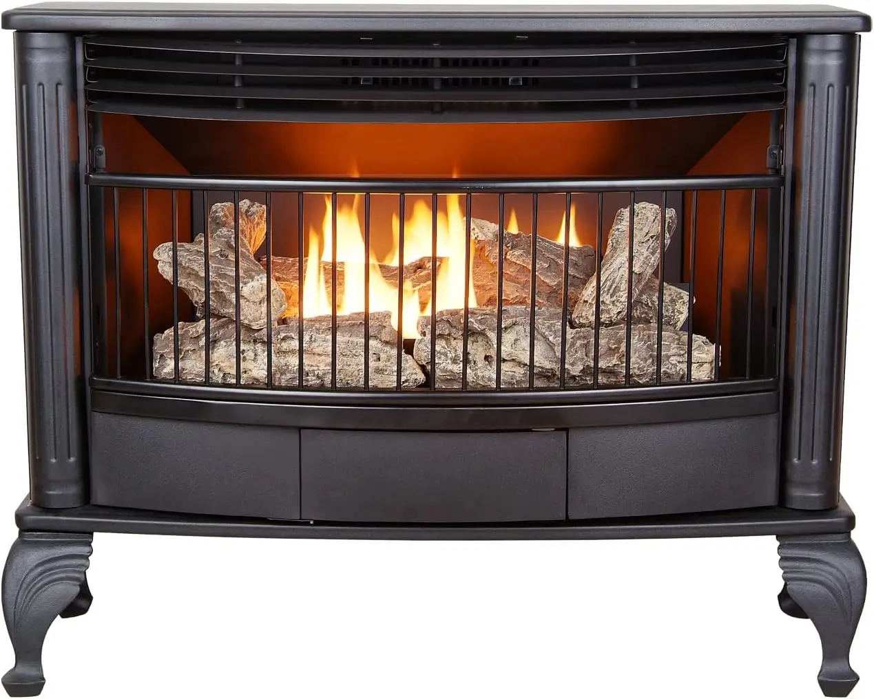 

Vent Free Dual Fuel Stove, Freestanding Fireplace and Indoor Space Heater, Use with Natural Gas or Liquid Propane, Heats up to 1