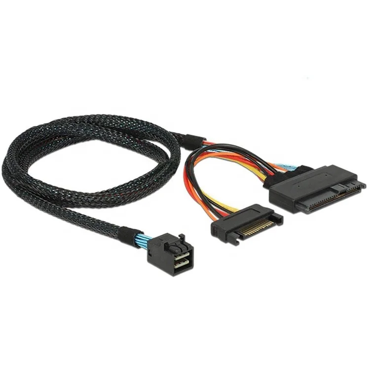 Internal 12G Mini SAS nvme SFF-8643 to SFF-8639 Cables with 15Pin