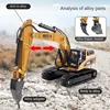 Huina 1/40 Alloy Excavator Truck Diecast Digger Car Construction Engineering Vehicle Model Loader Tractor Toy for Kid Boys Gifts 3