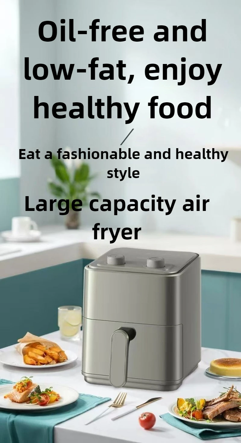 Household Large-capacity Oil-free Multi-functional Smart Air Fryer Oven Integrated 360-degree Surround Baking Low-fat Health